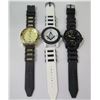 Image 1 : Qty 3 Watches:  2 Captain Bling Water Resistant & 'G' Logo (Broken Strap)