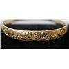 Image 2 : Hawaiian Carved 14K Gold Bracelet Approx. 2.5" Diameter,  17.83g