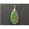 Image 2 : Green Teardrop Stone Pendant 2"L