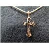 Image 2 : Gold 14K Link Chain 16"L w/ 14K Cross Pendant 2.39g