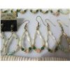 Image 8 : Qty Approx. 11 Pair Beaded Dangle Hook Earrings & Faux Puka Shell Necklace