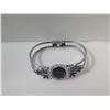 Image 10 : Qty 3 Metal & Blue Stone Bracelets & Flower Pendant