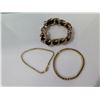 Image 8 : Gold Plated & Clear Stone Bracelet & 2 Fashion Bracelets