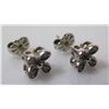 Image 2 : Tiffany & Co. Sterling 925 Flower Earrings w/ Diamond Accents