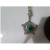Image 2 : Qty 5 Costume Metal Necklaces & Pendants: Heart, Circle, Beads, etc