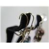 Image 8 : Qty 2 Pair Earrings: 14K Dangle w/ Blue Stone & 925 Pearl Dangle