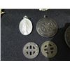 Image 2 : Misc Costume Jewelry: Metal Necklaces, Bracelets, Pendants, Rings, Earrings, Coins