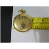 Image 8 : Gold 8K Plated Pocket Watch, Engraved Back 2"W