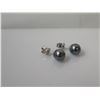 Image 2 : Black Pearl Earrings 925 Sterling Silver 16mm L