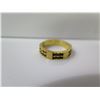 Image 2 : Gold 24K Ring w/ Metal Inlay Size 6, 4.13g