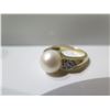 Image 3 : Gold 14K Ring Size 7 w/ Diamonds, 5.97g