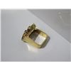 Image 2 : Gold 22K 750 Square Ring Size 6 w/ Colored Simulant Stones & Diamonds, 8.7g