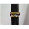 Image 8 : Gold 14K Ring Size 6.5 w/ Colored Simulant Stones, 5.09g