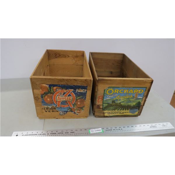 2X THE BID PRICE - wood apple crates