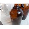 Image 5 : Javex Bottle, liquid petrolatum, acetic acid and other vintage glass jugs