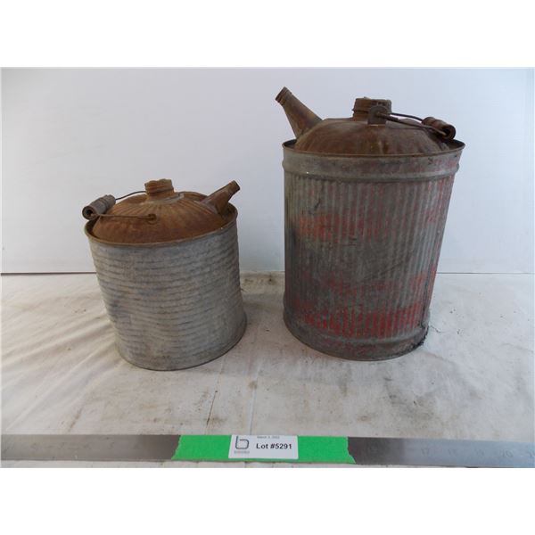 (2) vintage gas cans