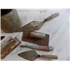 Image 2 : vintage trowels + tins + 1.25" wood dowel