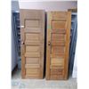 Image 1 : 2X THE BID PRICE - Wood doors with copper door knobs + hinges (functional) - 6ft x 2ft x1.25"