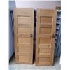 Image 5 : 2X THE BID PRICE - Wood doors with copper door knobs + hinges (functional) - 6ft x 2ft x1.25"