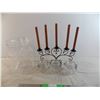 Image 1 : Plastic spinning stand, glass jars, candle holder mantle piece