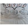Image 3 : Plastic spinning stand, glass jars, candle holder mantle piece