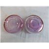 Image 3 : (2) Candy dishes - pink/purple color with gold rim