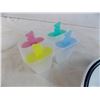 Image 4 : Colored candle holders + plastic popsicle makers, bowl