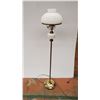 Image 1 : *floor lamp - milk glass hobnail - works but switch takes a few tries