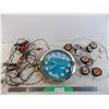Image 1 : Golf Clock + Calgary Flames lights + christmas lights - all working