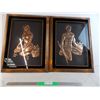 Image 1 : 2X THE BID PRICE - Copper pictures in frame - 25" x 19"