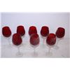 Image 2 : Ruby Red Glasses 8 Pieces