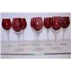 Image 4 : Ruby Red Glasses 8 Pieces