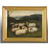 Image 1 : Sheep in Pasture Oil Painting by Jones.