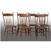 Image 1 : Lot of 6: Oak Pressed Back Spindle Chairs.