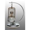 Image 1 : Metal & Chrome Bird Cage Clock.