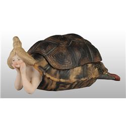 “Merturtle” Bisque Porcelain Ashtray.