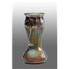 Image 1 : Art Glass Silver Overlay Vase with Floral Design.