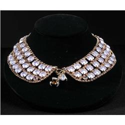 Rhinestone Collar Necklace.