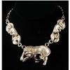 Image 1 : Lion Necklace with Amethyst Stone.