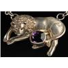 Image 2 : Lion Necklace with Amethyst Stone.