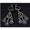 Image 1 : Sterling Clip-On Chandelier Earrings.
