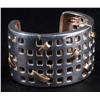 Image 1 : Sterling & 14K Gold Cuff Bracelet.