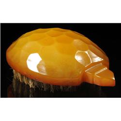 Bakelite Yellow Turtle-Shaped Brush.