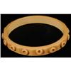 Image 1 : Bakelite Cream Colored Carved Octopus Bracelet.