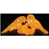 Image 1 : Bakelite Yellow Love Birds Pin.