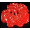 Image 1 : Bakelite Red Strawberries Pin.