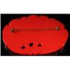 Image 2 : Bakelite Red Flower Pin.