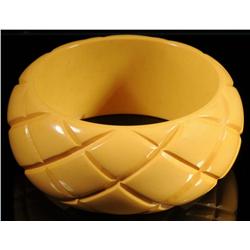 Bakelite Yellow Bracelet.