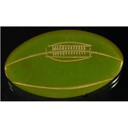 Bakelite Green Football Pin.