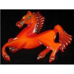 Bakelite Horse Pin.